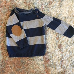 Baby boy blue and gray sweater